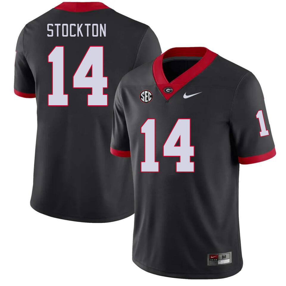 Men #14 Gunner Stockton Georgia Bulldogs College Football Jerseys Stitched-Black